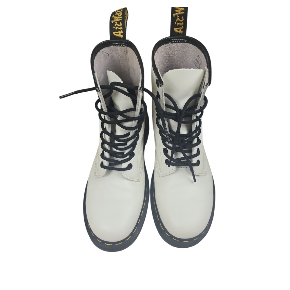 Dr. Martens White Leather Boots